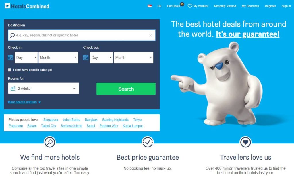 Top hotel and flight booking sites for travellers, hotelscombined.com
